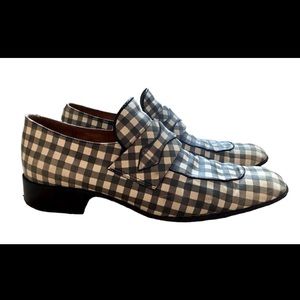Marc Jacobs Leather Loafers in Gingham Check size 41 US 10 or 11